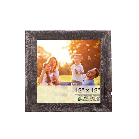 Palacedesigns 15 x 15 in. Rustic Smoky Black Picture Frame PA3666375